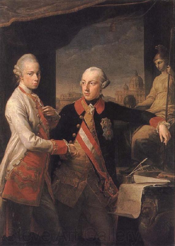 Pompeo Batoni Emperor Foseph II and Grand Duke Pietro Leopoldo of Tusany Germany oil painting art